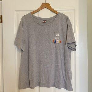 Junk Food Gray We Are Family Embroidered Tee XL